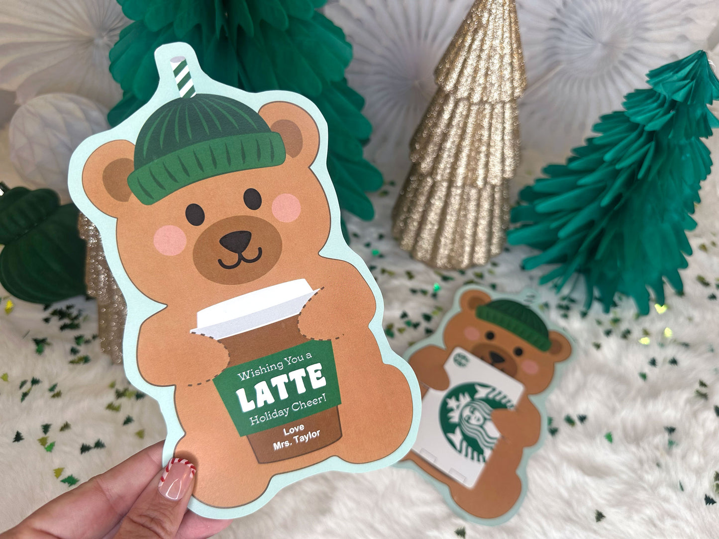Bearista Coffee Printable Gift Card Holder