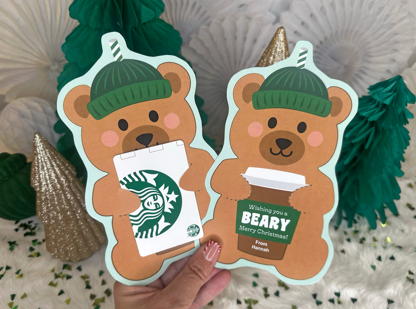Bearista Coffee Printable Gift Card Holder