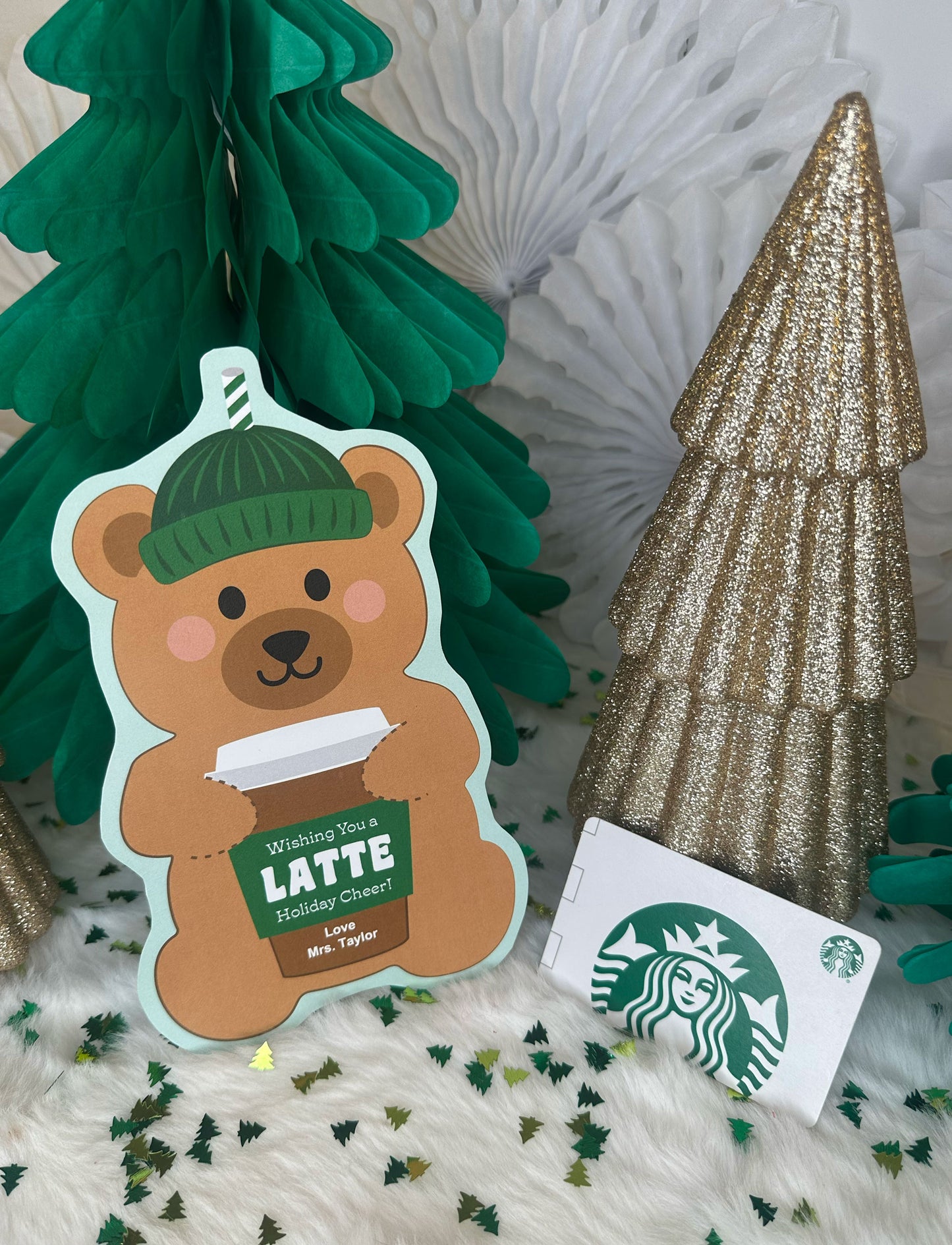 Bearista Coffee Printable Gift Card Holder
