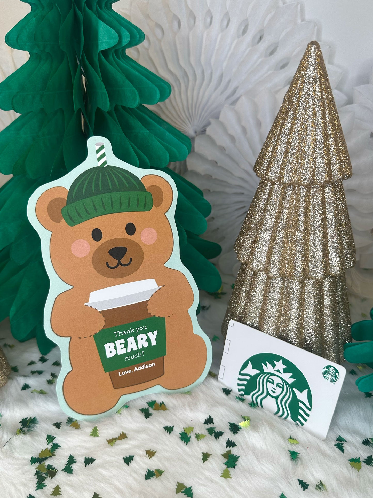 Bearista Coffee Printable Gift Card Holder