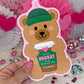 Valentine Bearista Coffee Printable Gift Card Holder