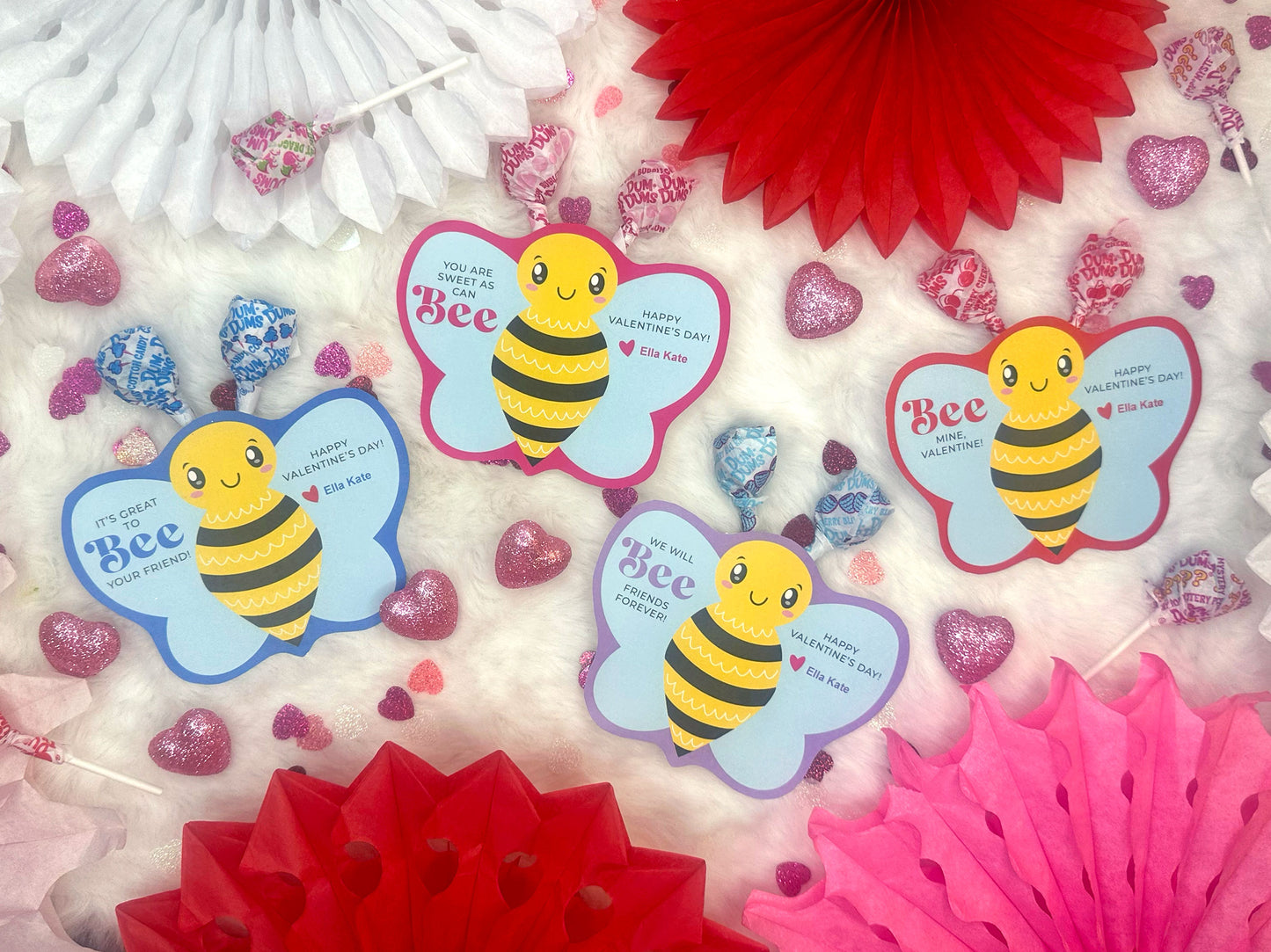 Bee Mine Lollipop Printable Valentine Cards