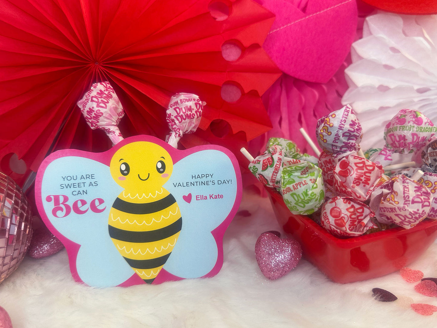 Bee Mine Lollipop Printable Valentine Cards