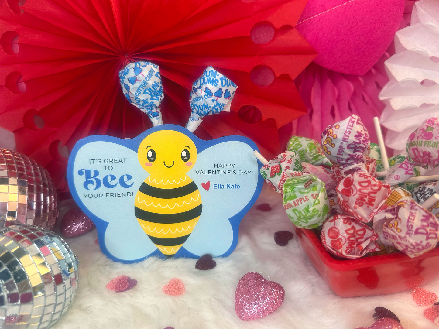Bee Mine Lollipop Printable Valentine Cards