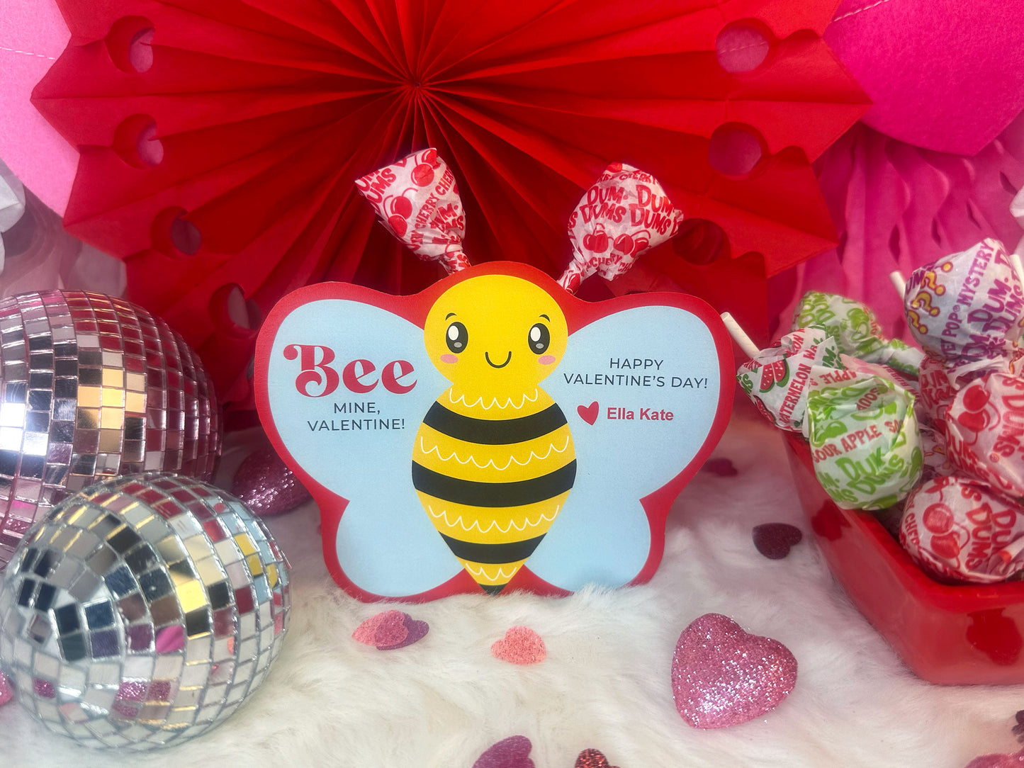 Bee Mine Lollipop Printable Valentine Cards