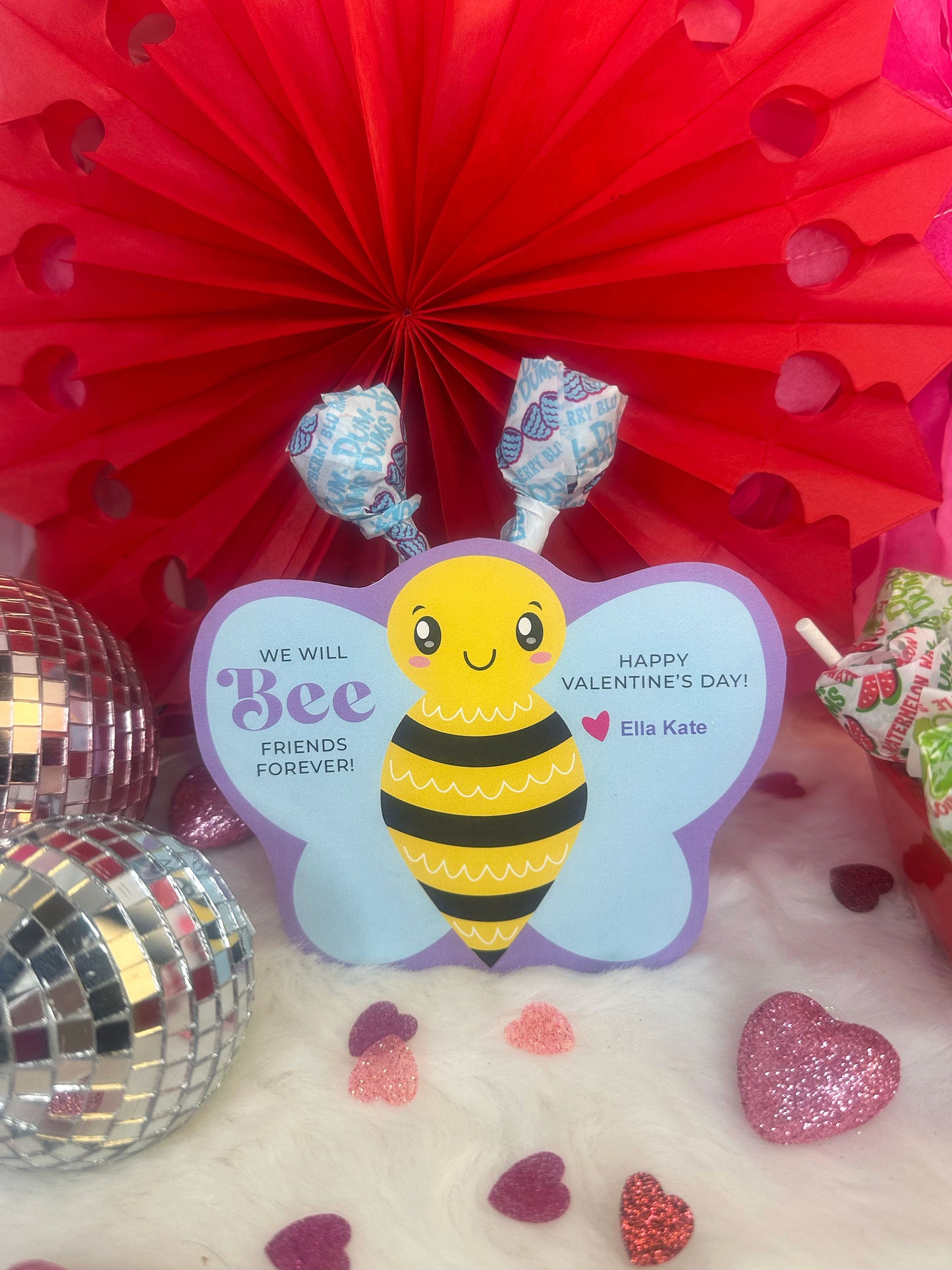 Bee Mine Lollipop Printable Valentine Cards