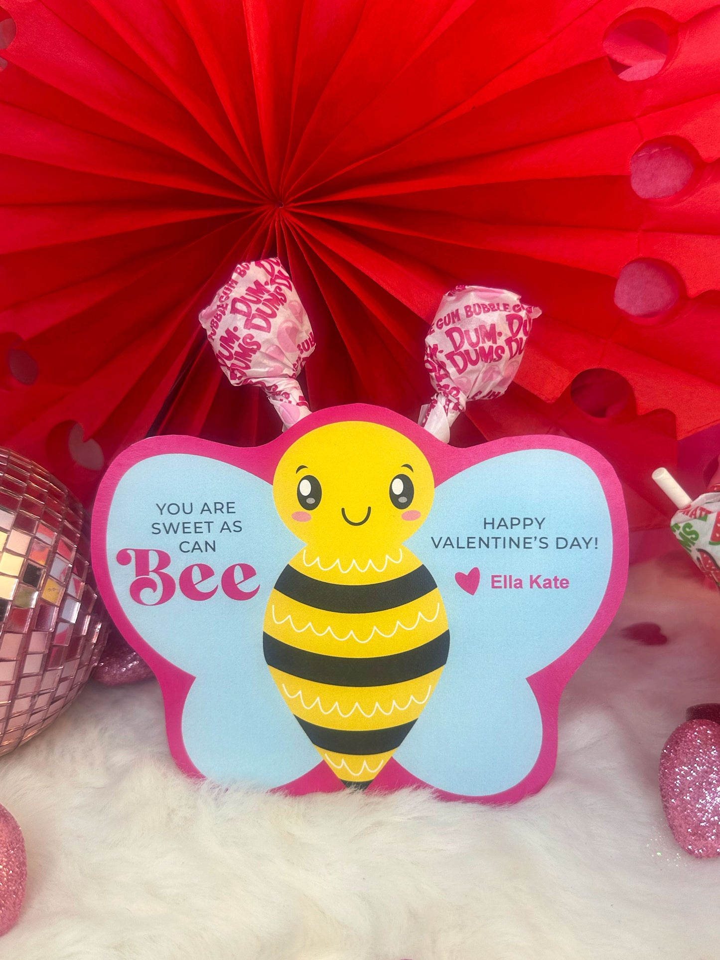 Bee Mine Lollipop Printable Valentine Cards