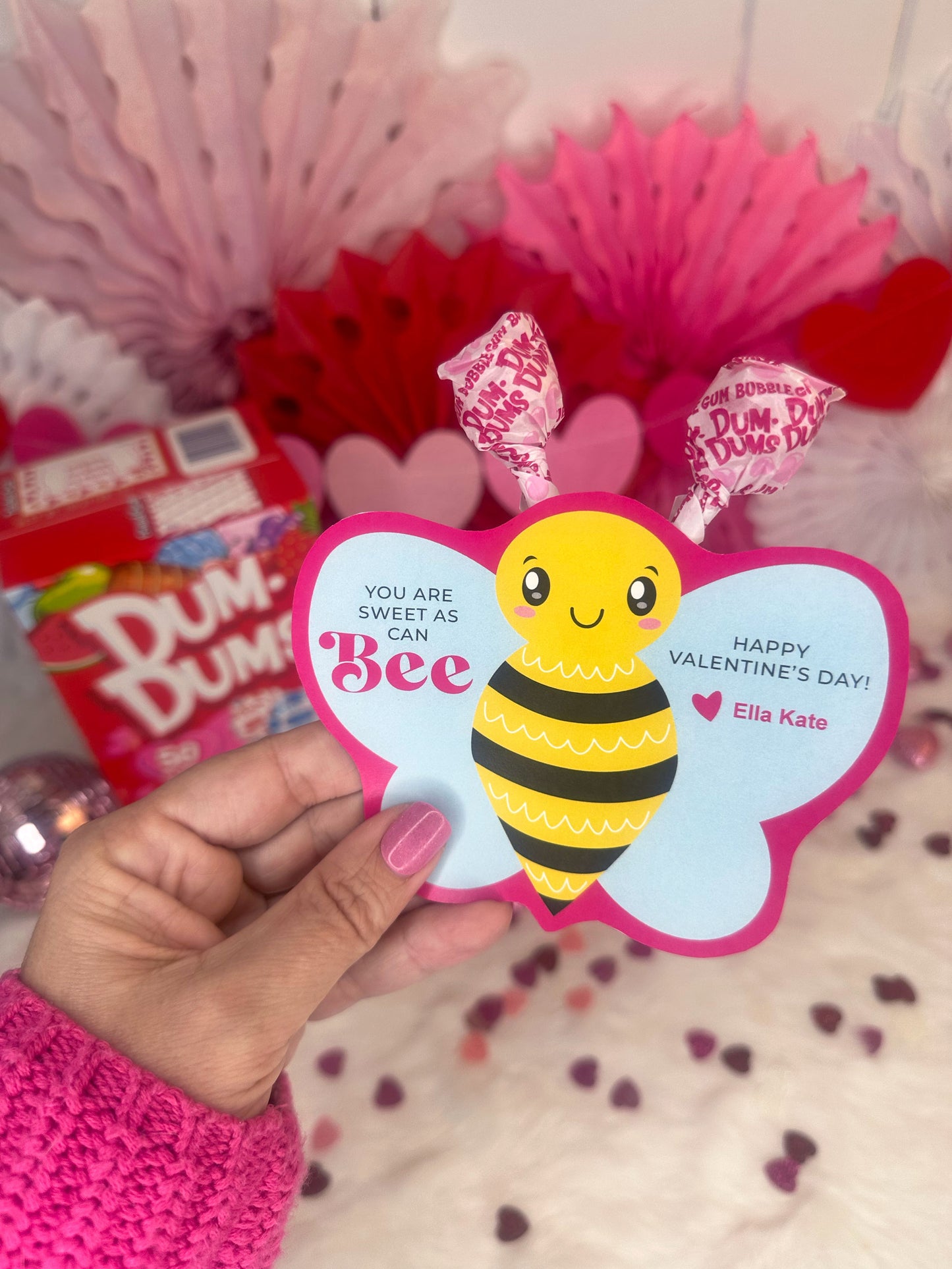 Bee Mine Lollipop Printable Valentine Cards