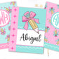 Cute Pink Bow Pencil Personalized Binder Cover Set