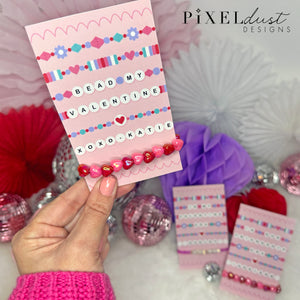 Beaded Bracelet Printable Valentine Cards