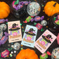 Bubblegum Witch Double Double Toil & Trouble Halloween Gift Tag