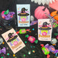 Bubblegum Witch Double Double Toil & Trouble Halloween Gift Tag