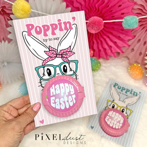 Easter Bunny Bubble Tape Bubblegum Printable Cards for Kids