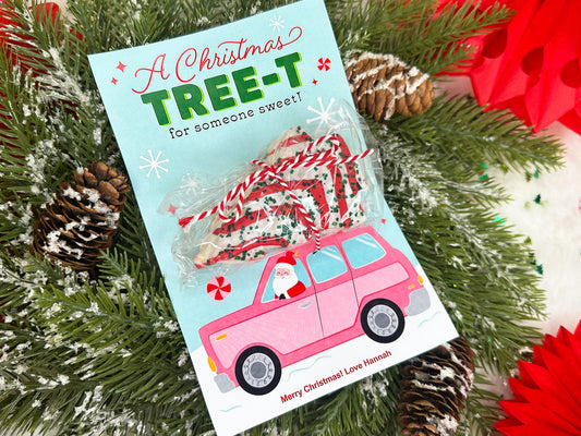 Christmas Tree Cakes Santa Car Printable Treat Cards