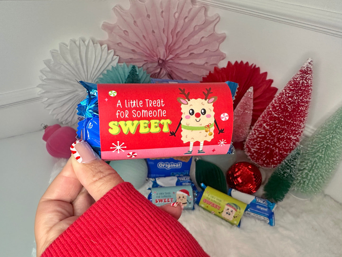 Christmas Rice Krispie Treats Printable Wrappers / Cards