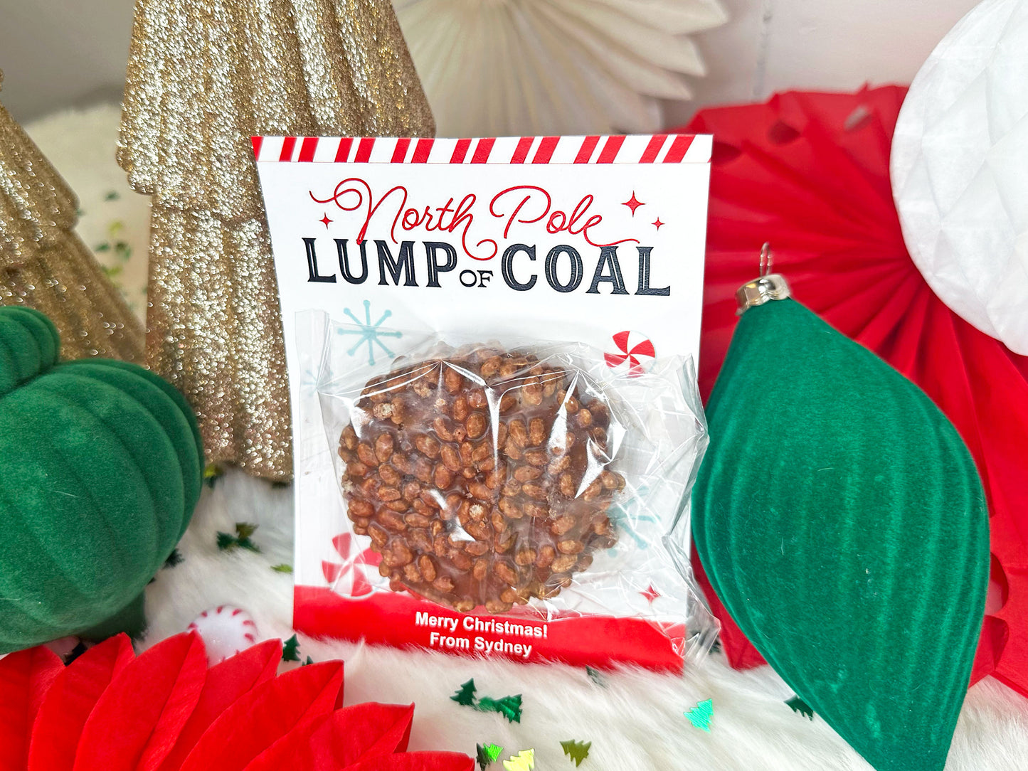 Lump of Coal Funny Christmas Treat Printable Cards