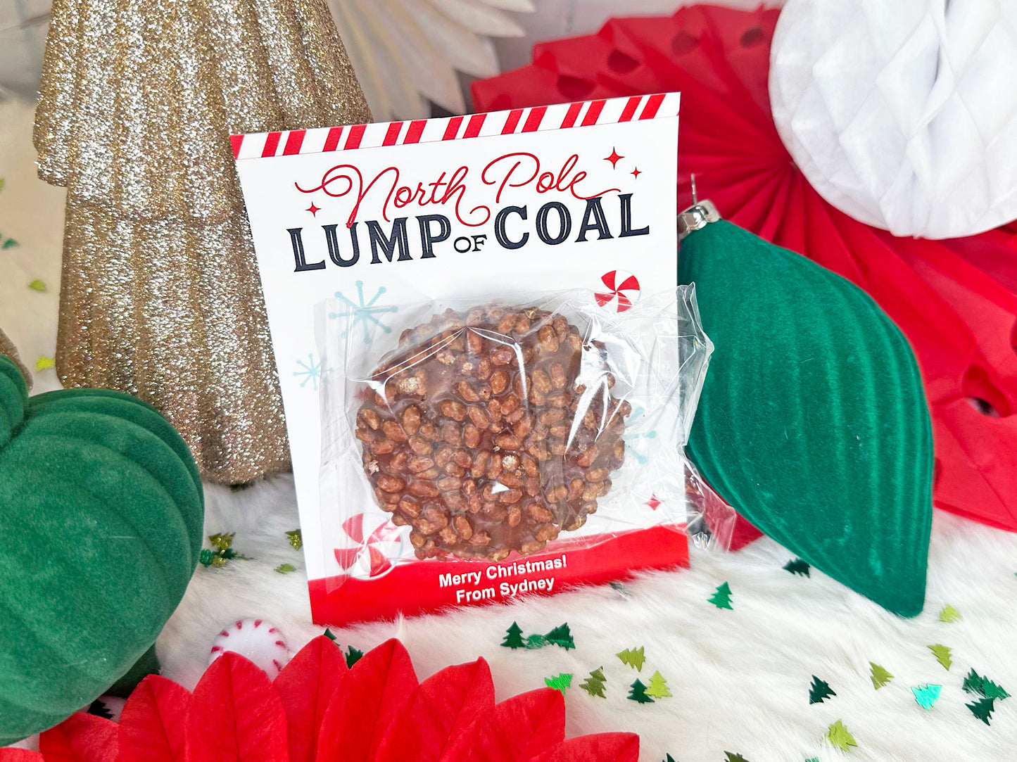 Lump of Coal Funny Christmas Treat Printable Cards