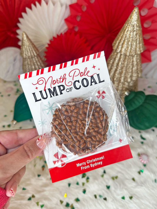 Lump of Coal Funny Christmas Treat Printable Cards