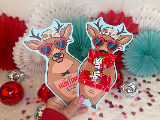 Camo Deer Hunter Printable Classroom Valentines