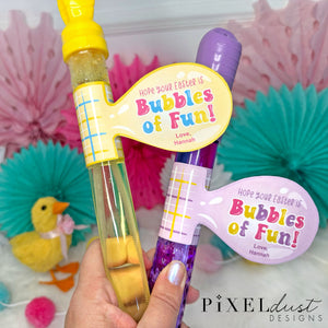 Printable Easter Bubble Wand Tags, Hope your Easter is Bubbles of Fun!