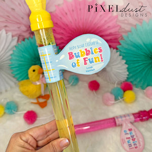 Printable Easter Bubble Wand Tags, Hope your Easter is Bubbles of Fun!