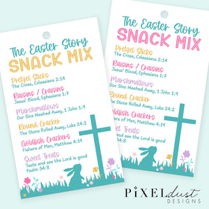 The Easter Story Snack Mix Printable Tag and Bag Topper