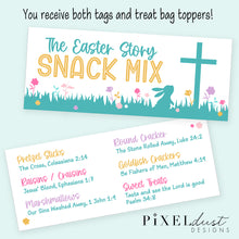 Load image into Gallery viewer, The Easter Story Snack Mix Printable Tag and Bag Topper
