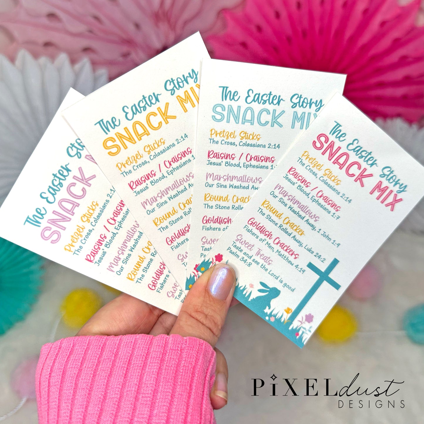 The Easter Story Snack Mix Printable Tag and Bag Topper