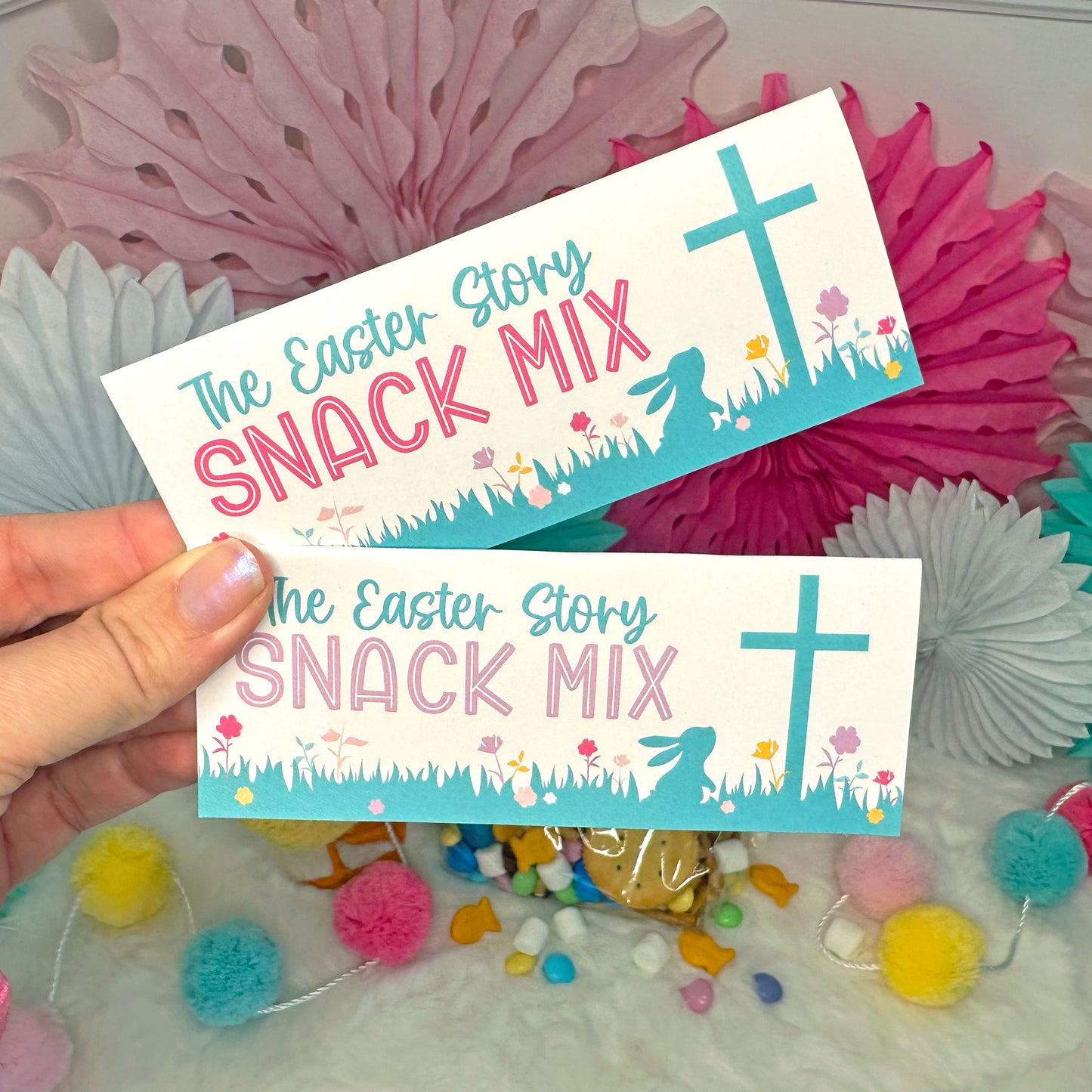 The Easter Story Snack Mix Printable Tag and Bag Topper