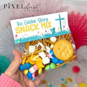 The Easter Story Snack Mix Printable Tag and Bag Topper