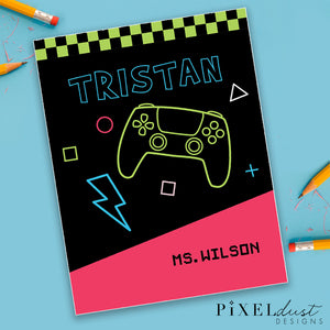Video Game, Gamer Personalized Binder Cover Set