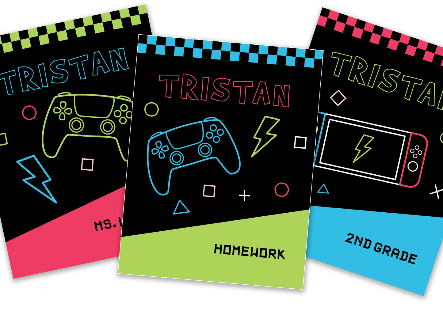 Video Game, Gamer Personalized Binder Cover Set