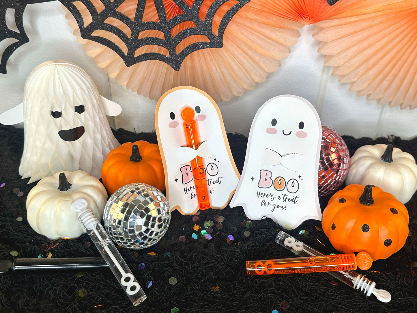 Cute Ghost Halloween Treat Holder Printable Card