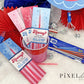Hooray for the Red, White & Glow 4th of July Glow Stick Holder Cards, Patriotic Party Favors