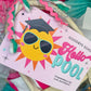 "Goodbye School Hello Pool" Printable Graduation Gift Tag