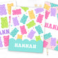 Sweet Gummy Bear Personalized Binder Cover Set