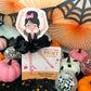 Halloween Ballerina Scrunchie Cards, Printable Ballet Dance Class Halloween Gift