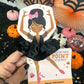 Halloween Ballerina Scrunchie Cards, Printable Ballet Dance Class Halloween Gift
