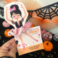 Halloween Ballerina Scrunchie Cards, Printable Ballet Dance Class Halloween Gift