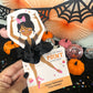 Halloween Ballerina Scrunchie Cards, Printable Ballet Dance Class Halloween Gift