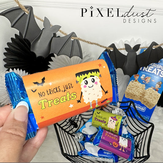 Halloween Rice Krispie Treats Printable Wrappers / Cards