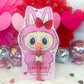 Cute Monster Bunny Printable Valentine Treat Holder Cards for Kids