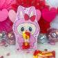 Cute Monster Bunny Printable Valentine Treat Holder Cards for Kids