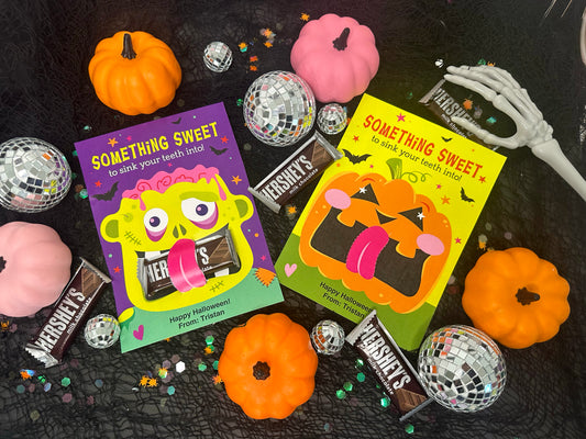 Monster Mouth Printable Halloween Treat Cards for Kids