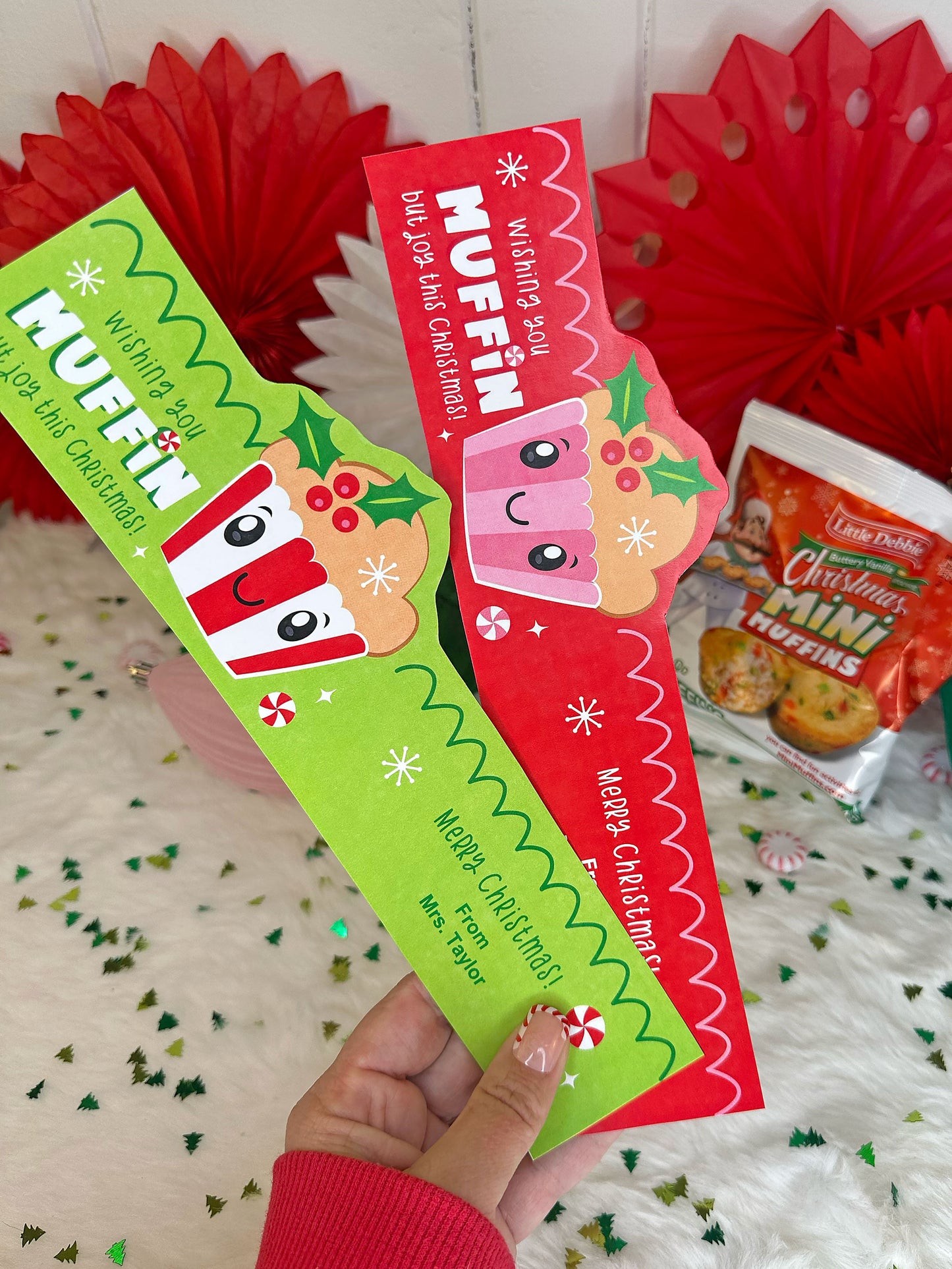 Christmas Muffins Printable Bag Topper Treat Cards