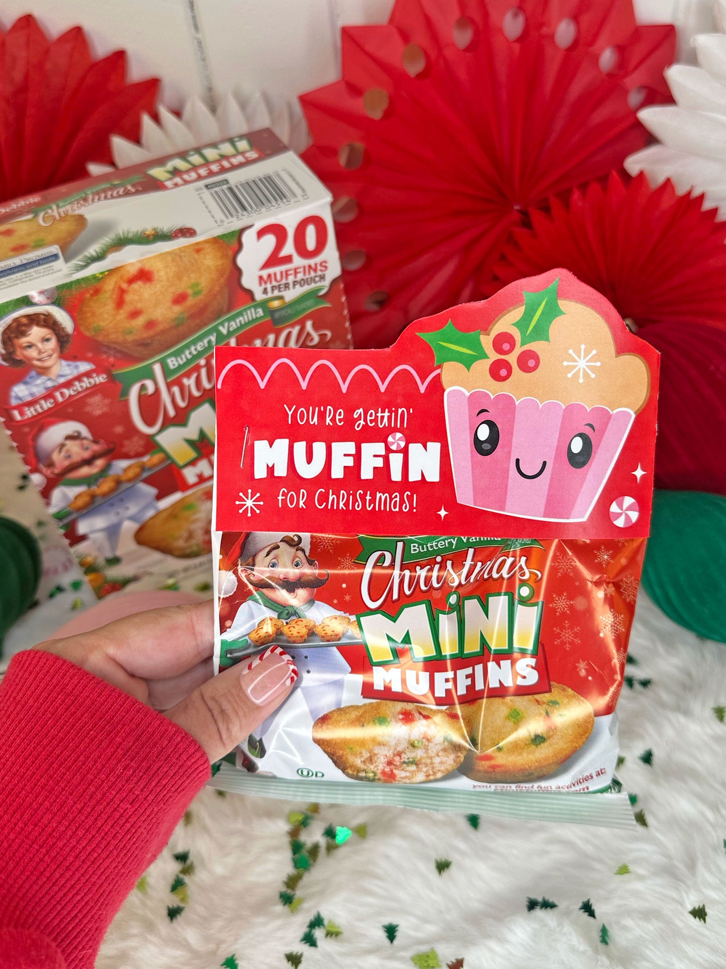 Christmas Muffins Printable Bag Topper Treat Cards