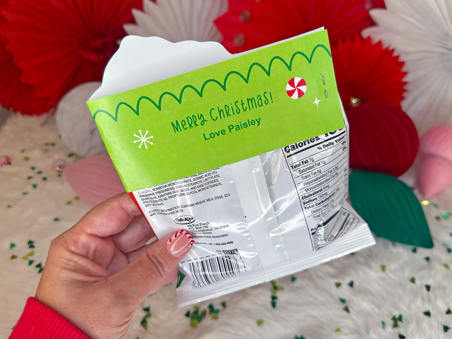 Christmas Muffins Printable Bag Topper Treat Cards