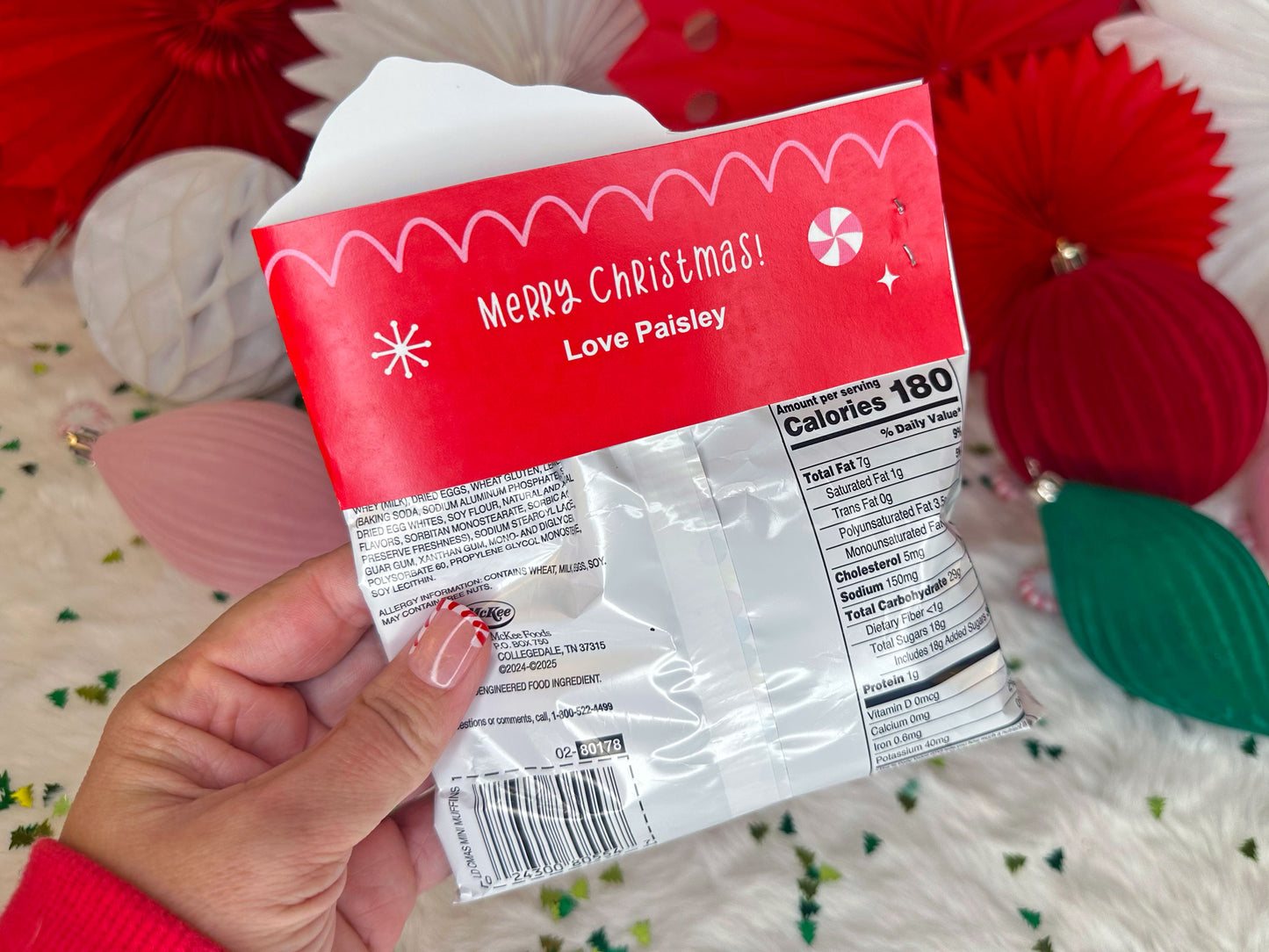 Christmas Muffins Printable Bag Topper Treat Cards