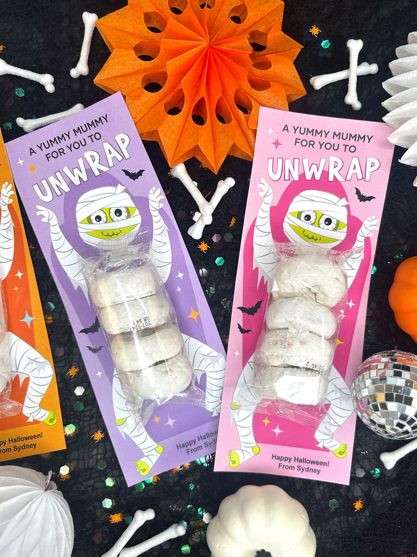 Yummy Mummy Donut Printable Halloween Treat Cards