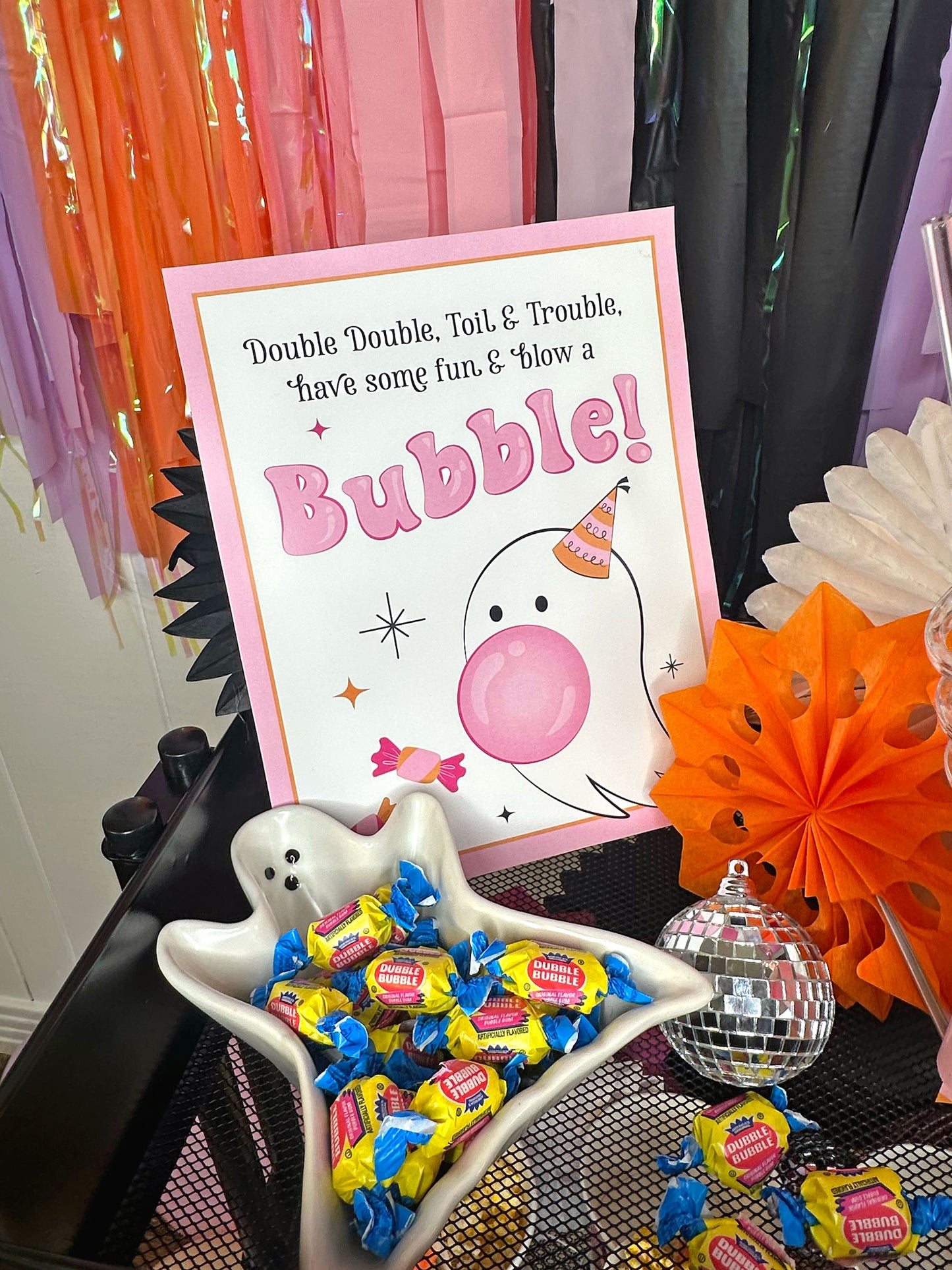 Boo La La Halloween Party Decor Set, Printable Flags, Picks and Signs